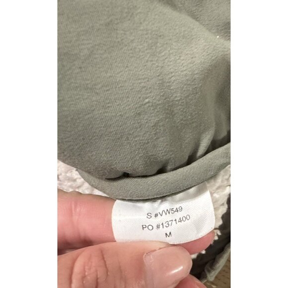 Vuori Cozy Sherpa Popover Women Sherpa Pullover Jacket Cream Green 1/2 Snap - Picture 8 of 12